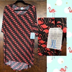 VERY RARE LuLaRoe Flamingo Irma, size XL BRAND NEW